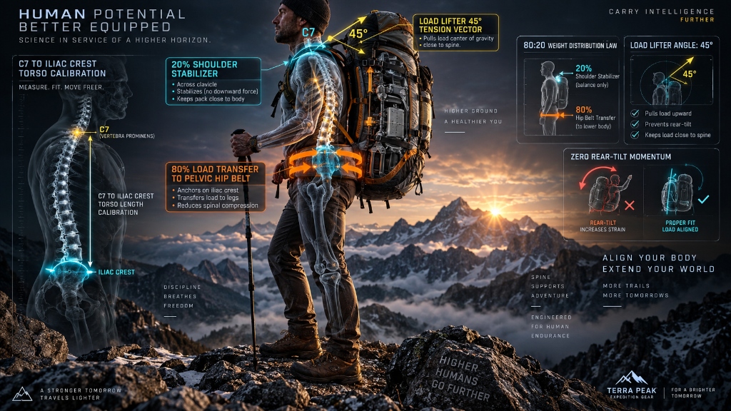 "A 10kg Pack Crushing Your Shoulders Isn't a Fitness Issue": C7 to Iliac Crest Torso Fitting & 45° Load Lifter Physics Transferring 80% Weight to Hips banner